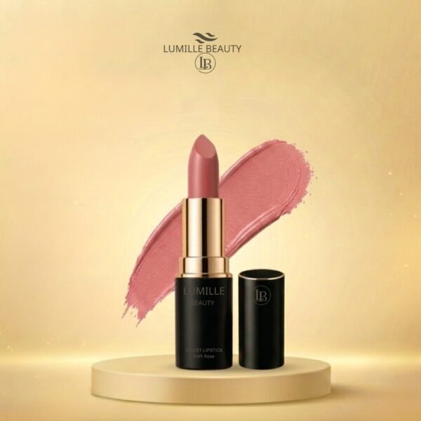 Velvet Lipstick – Soft Rose | Matte Finish & Long-Lasting